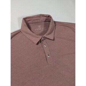 Free Fly Polo Shirt Viscose Bamboo Short Sleeve Pocket Brown Men's Large